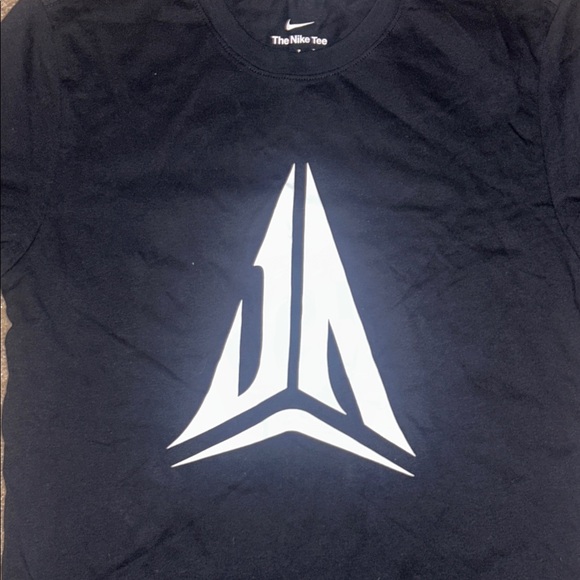 Nike Men's Black Tee with White Logo - Picture 2 of 4